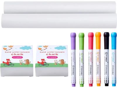 VEVOR Easel Accessory Set, 32 PCS Kid's Art Easel Painting Kit Including Chalks, Dry-Erase Markers & Paper Rolls, Supplies Set for Standing Art Easel, Painting Accessories for Toddlers Boys and Girls