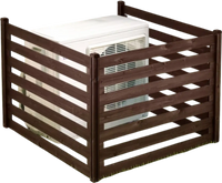 VEVOR Wooden Privacy Fence, 48 x 37 inch Air Conditioner Fence, 3 Panel Solid Outdoor Wood Privacy Screen with Metal Stakes, Steel Frame, Trash Can Hider Fences Suitable for Garden, Pool