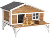VEVOR Insulated Cat House, All-Around Foam Insulation Elevated Cat Shelter, Wooden Feral Kitty Shelter with Large Platform, Waterproof Cats Condos for Indoor & Outdoor Cats in Winter 43.5x33.5x31 in