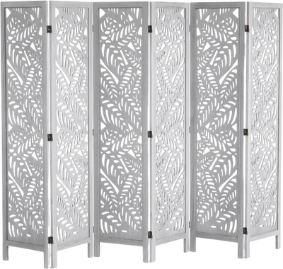 Vevor Room Divider 6-Panel Wood Folding Privacy Screen 66.9