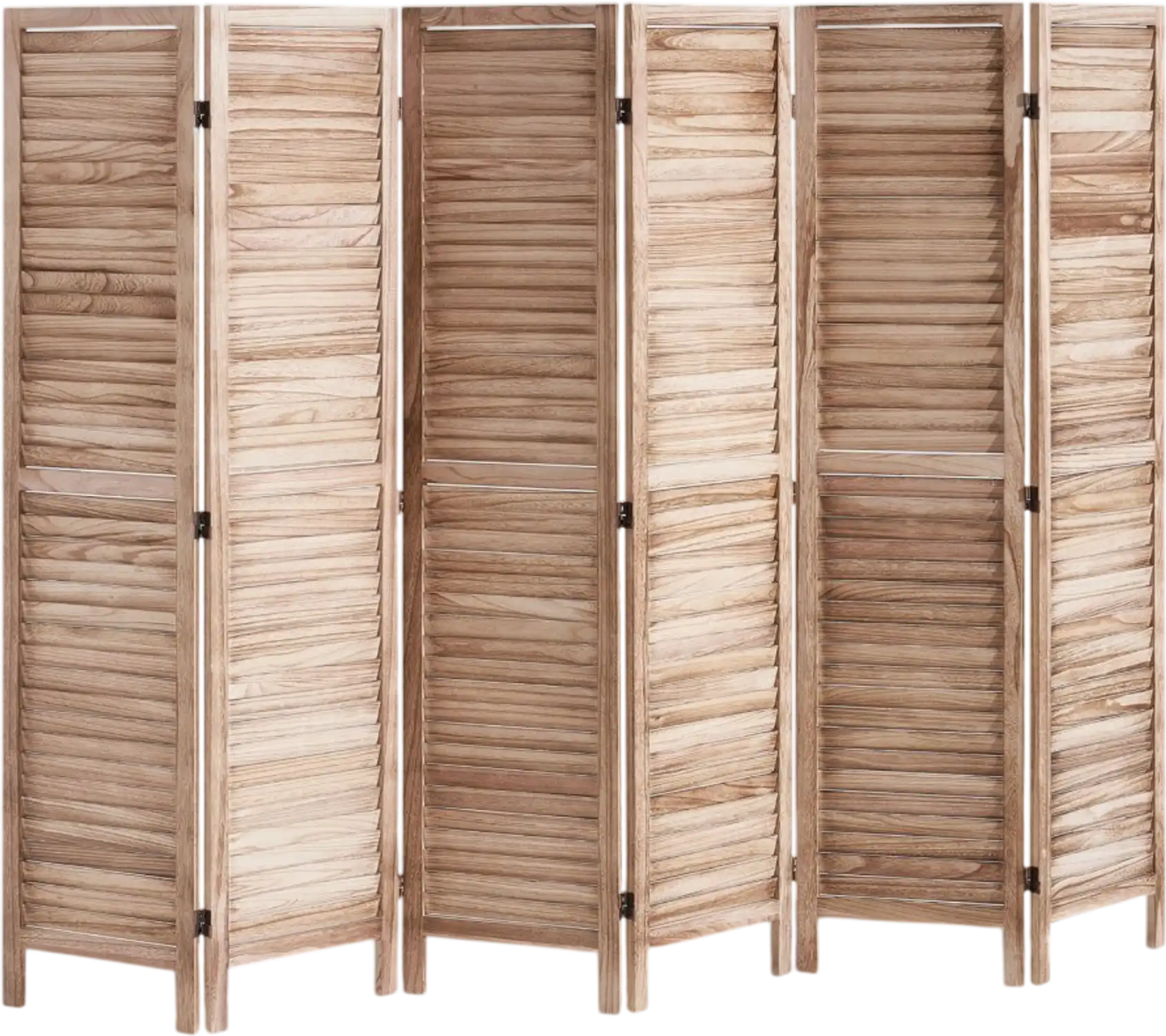 Vevor Room Divider 6 Panel Wood Folding Privacy Screen 66.9