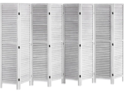 Vevor Room Divider 8-Panel Wooden Folding Privacy Screen 128