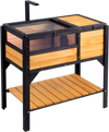 VEVOR Tortoise Habitat, Wooden Tortoise House Indoor & Outdoor, Tortoise Enclosure with Light Stand, Reptile Enclosure Small Animal Cage with Stand Legs for Gecko, Lizard, Snake
