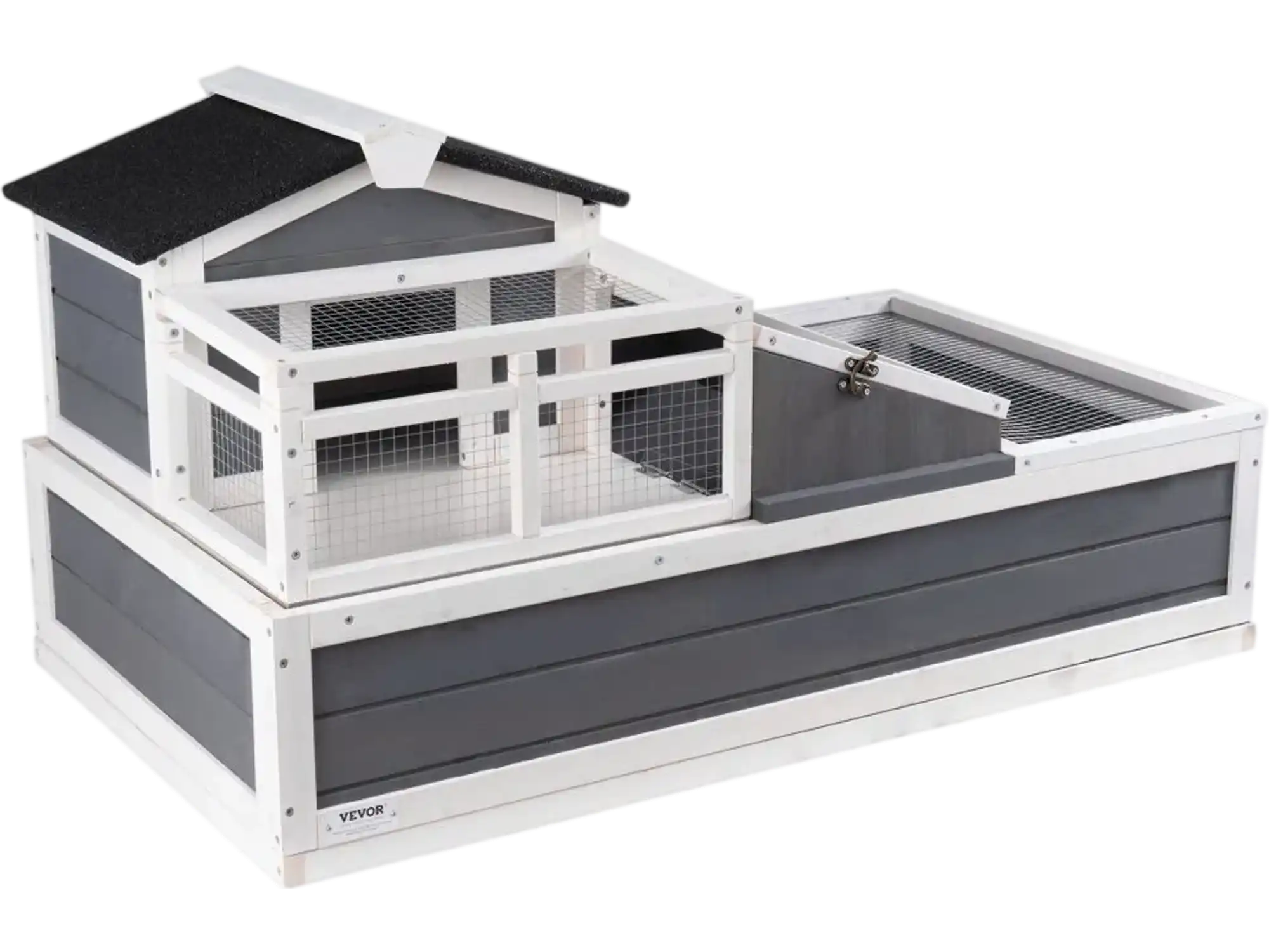 Vevor Tortoise House 3-Room Wooden Habitat with Balcony & 2 Stories 44