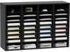 VEVOR Wood Literature Organizer, 36 Compartments, File Sorter with Removable Shelves, Mailboxes Slot for Office Home Classroom Mailrooms Organization, EPA Certified, Black