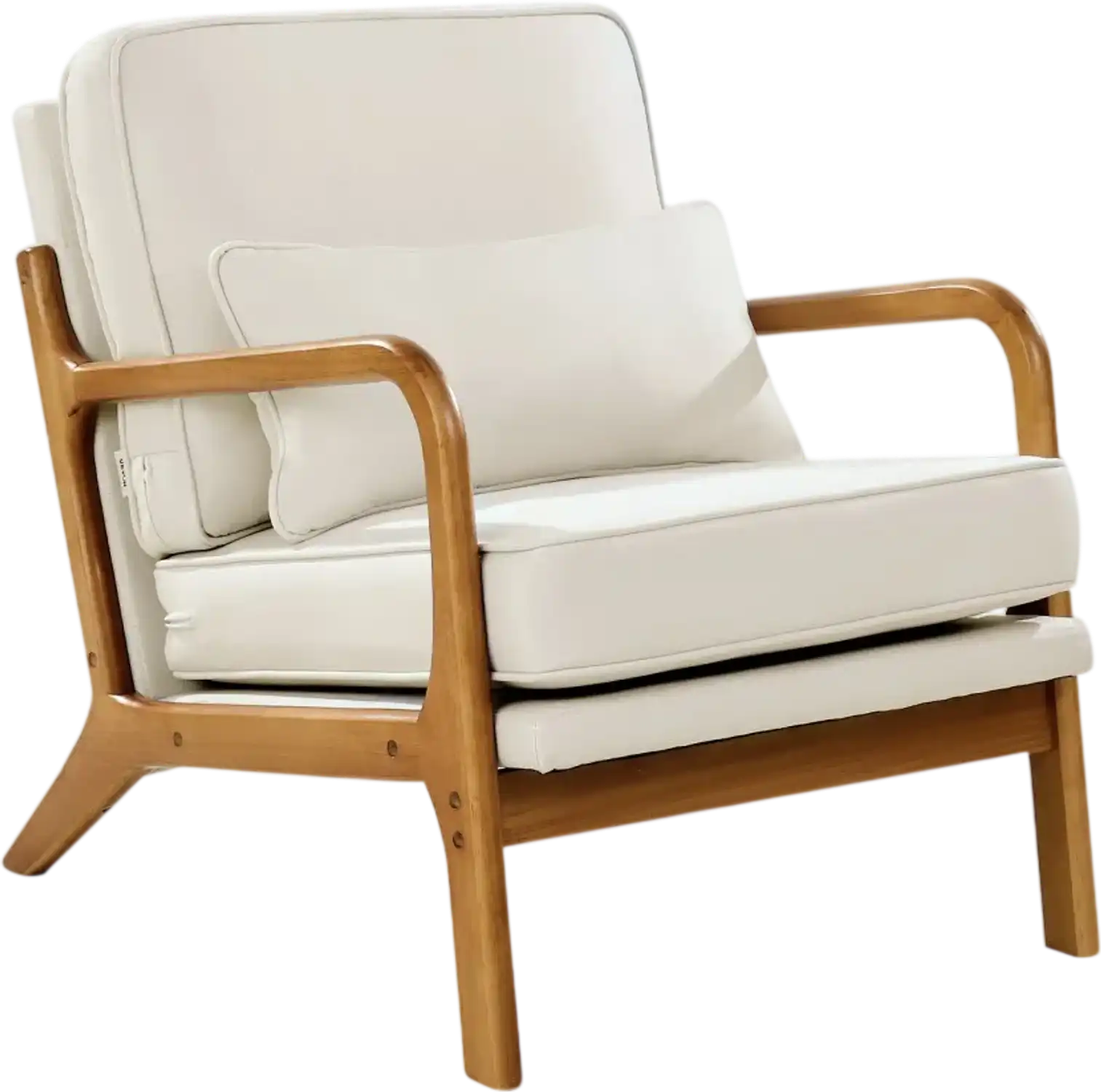 Vevor Accent Chair Mid-Century Modern Linen Fabric Armchair with 5.7