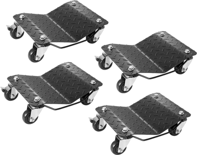 VEVOR Wheel Dolly, 6000 lbs/2722 kg Car Moving Dolly, Wheel Dolly Car Tire Stake Set of 4 Piece, Heavy-duty Car Tire Dolly Cart Moving Cars, Trucks, Trailers, Motorcycles, and Boats