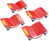 VEVOR Wheel Dolly, 8000 lbs Capacity Heavy-Duty Steel Car Mover, Wheel Dolly Car Tire Stake Set with Brakes, Vehicle Moving Cart Moving Cars, Trucks, Trailers, Motorcycles, and Boats, Set of 4, Red