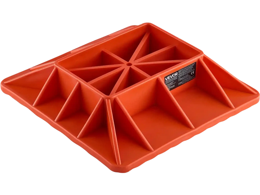 VEVOR High Lift Jack Base and Handle Keeper, 11.6" x 11.6" Off Road Jack Stand Base with 7000 Pound Capacity, Heavy-Duty Farm Jacks Support Stand for Most Jacks with 7.3" x 4.7" Base, Red