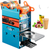 VEVOR Manual Tea Cup Sealer Machine, 300-500 Cup/h Manual Boba Tea Sealer Machine, Blue Boba Tea Sealing Machine, 90/95mm Cup Diameter Cup Sealing Machine with Heating Technology for Bubble Milk Tea