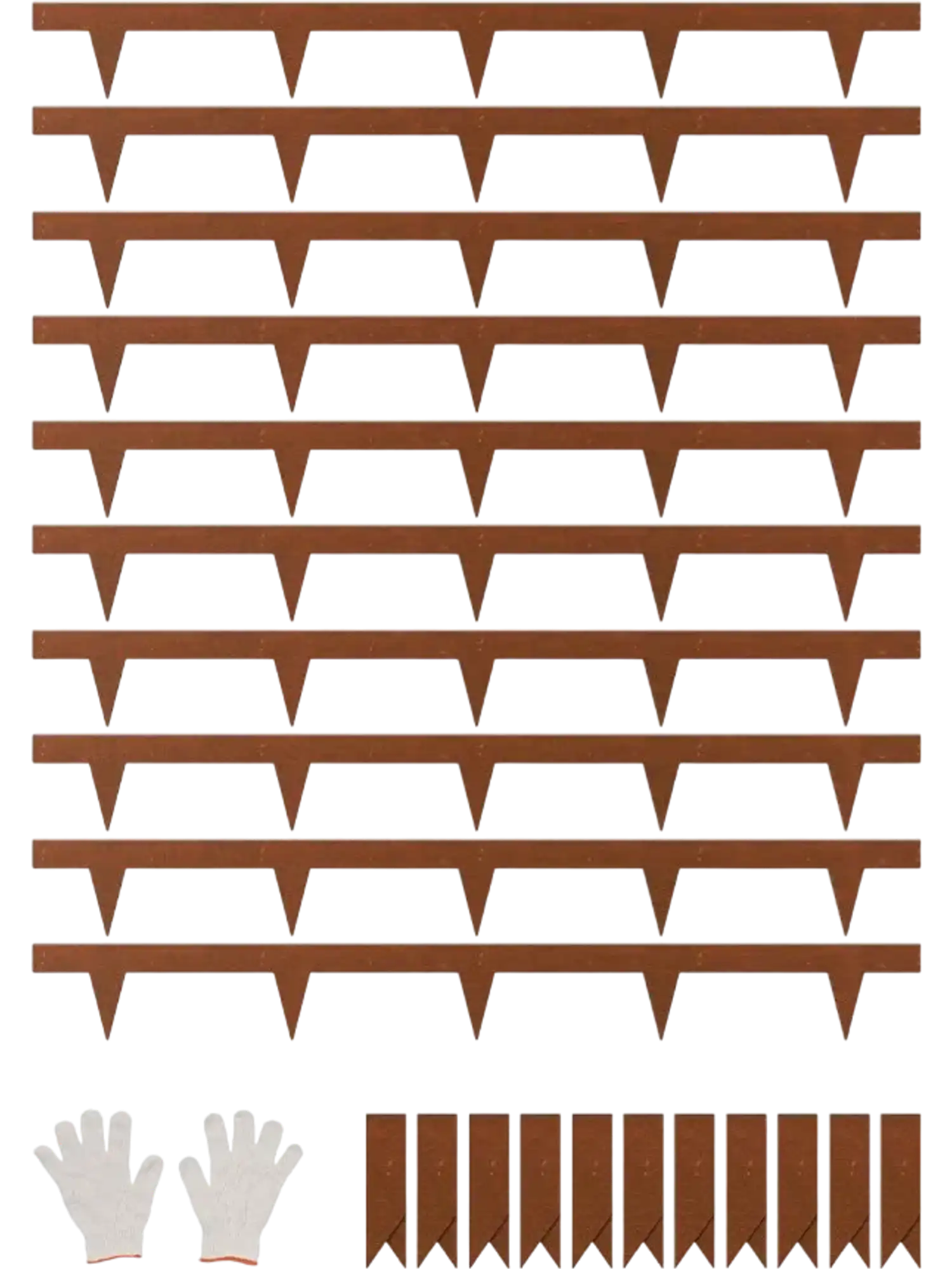 Vevor Landscape Edging Steel Garden Border 10-Pack 40 x 4.5