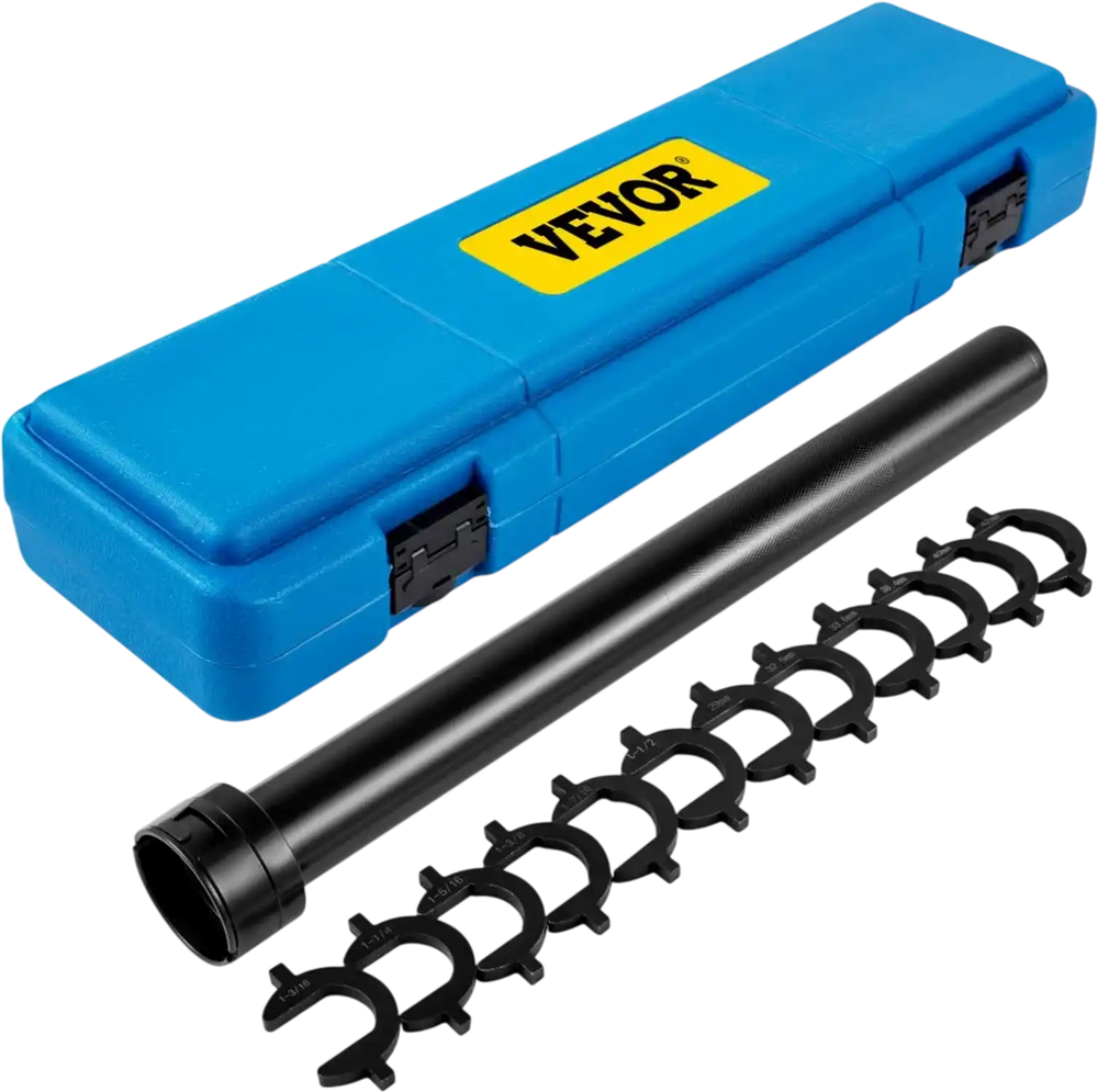 VEVOR Inner Tie Rod Installation Kit, Includes 13 Crowfoot Adapters, Durable 1/2 Inch Drive Tube for Efficient Removal, Crafted from Robust Steel, Ideal for Automotive Maintenance