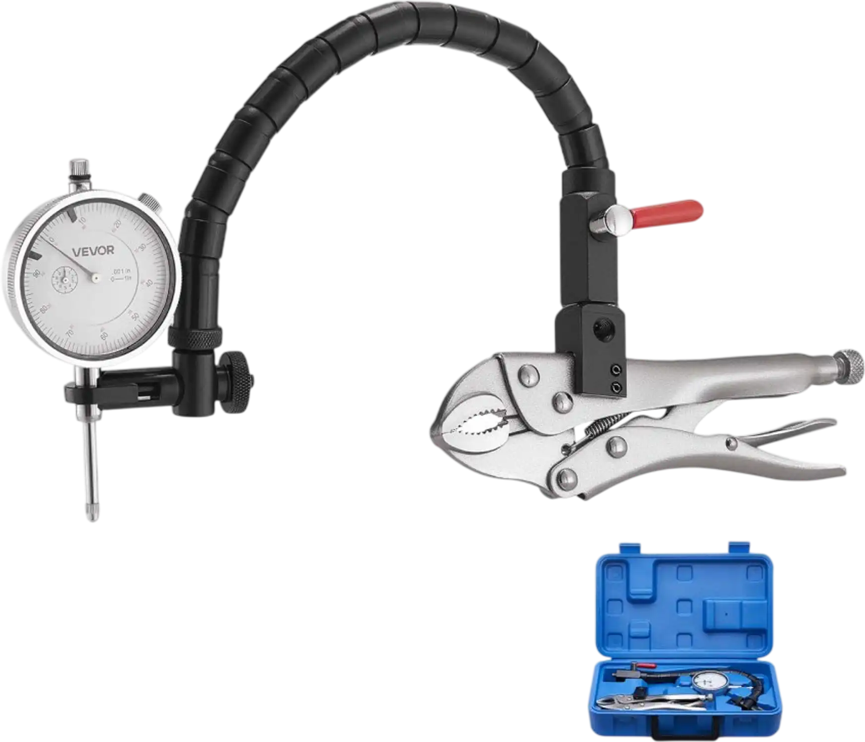 Vevor Dial Test Indicator Precision Measurement Tool with Flexible Arm and Locking Clamp New