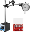 VEVOR Dial Test Indicator with Dual Rod Stand and Storage Case, 0.001 inch Accuracy, 0-1 inch Range, Fine Adjustable Long Arm, Non-Magnetic Centering Rods for Machine Set-Up, Narrow Area Measurement