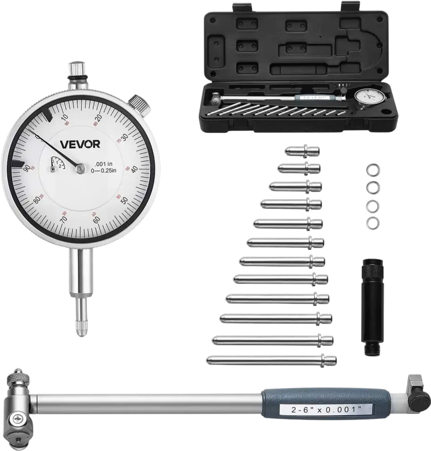 Vevor Dial Indicator Bore Gauge 0.001