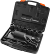 VEVOR Torque Multiplier, 1 Inch Drive Lug Nut Wrench/Multiplier Heavy Duty Torque Multiplier Wrench Set, 1:64 6,800N.m Lug Nut Remover, Includes 8 Sockets (24-38mm) and Storage Case