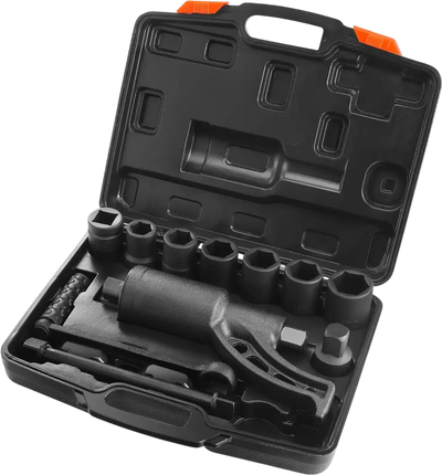 VEVOR Torque Multiplier, 1 Inch Drive Lug Nut Wrench/Multiplier Heavy Duty Torque Multiplier Wrench Set, 1:58 4800N.m Lug Nut Remover, Includes 8 Sockets (24-38mm) and Storage Case