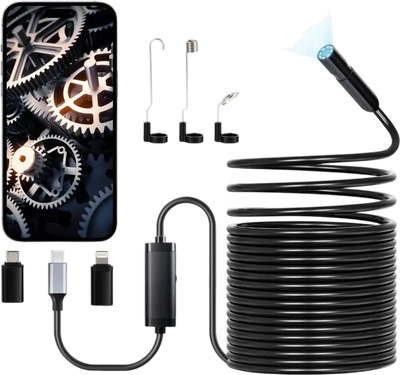 Vevor Endoscope Camera 49.2' HD Borescope for Android & iOS New