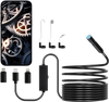 VEVOR Endoscope Camera with Light, 1920P HD Borescope for Android & IOS, 8 LED Lights Inspection Camera with 16.4FT Semi-Rigid Cable, 2X Zoom, IP67 Waterproof Snake Scope Camera for Auto, Plumbing