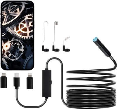 Vevor Endoscope Camera 1920P HD Borescope for Android & iOS with 16.4' Cable New