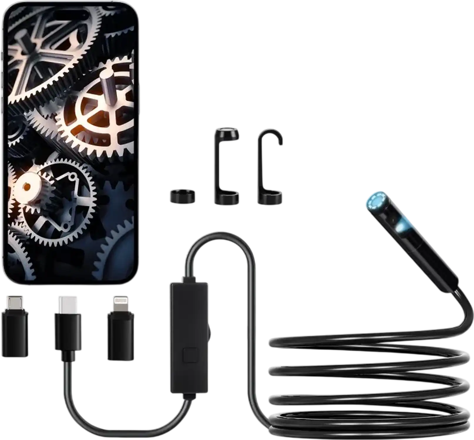 Vevor Endoscope Camera Dual Lens 10' Waterproof Inspection Camera for Android & iOS New