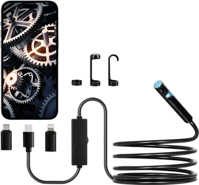 Vevor Endoscope Camera Dual Lens 10' Waterproof Inspection Camera for Android & iOS New