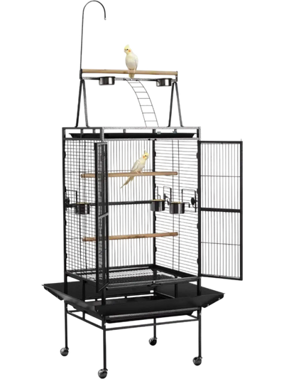 Vevor Bird Cage Open Flat Top Wrought Iron Flight Cage 32.7 x 31.1 x 82.7