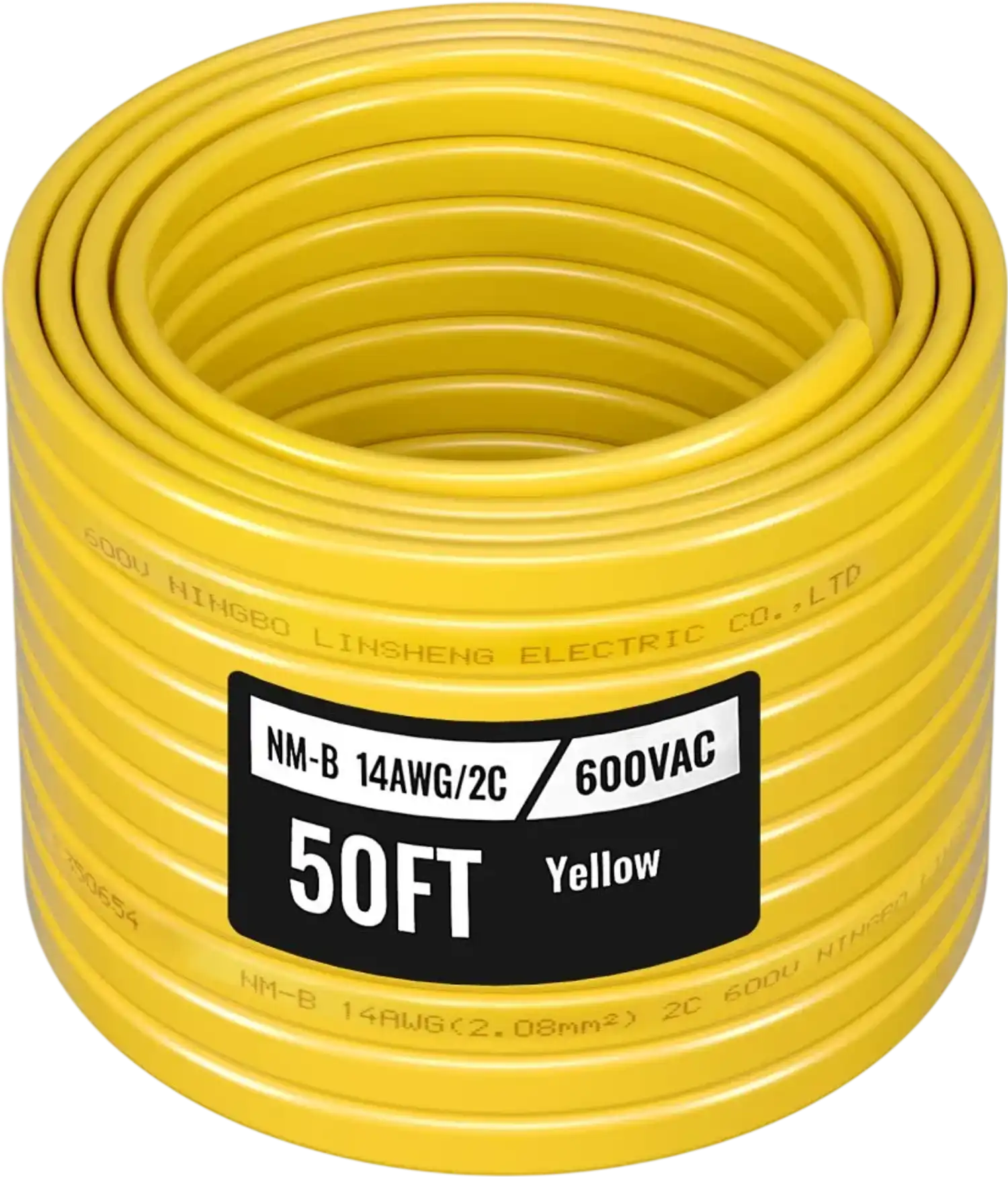 Vevor Electrical Wire 50' 14 AWG 2-Conductor NM-B Copper Cable with Ground New