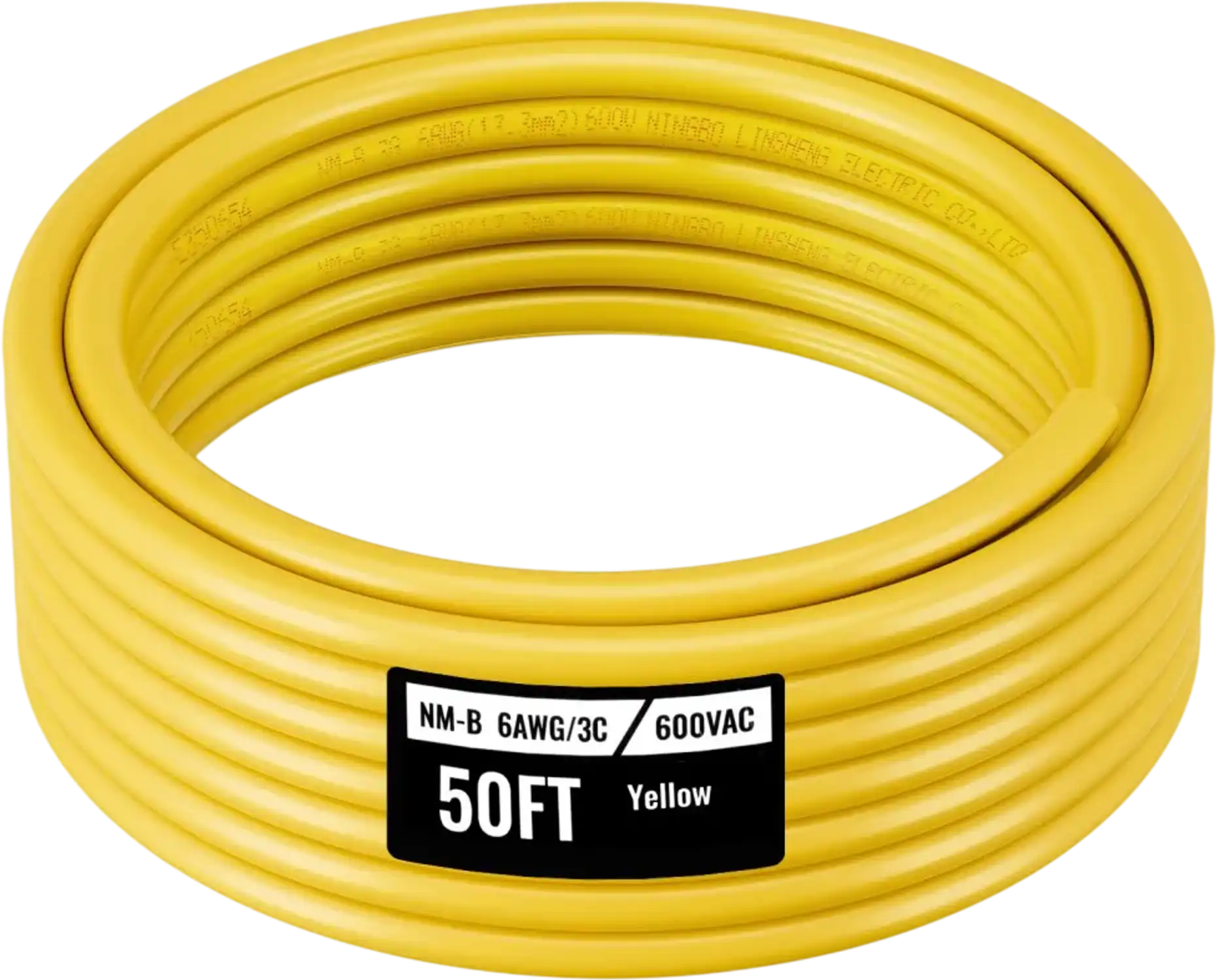 Vevor NM-B Wire 6 AWG 50' Copper Core Electrical Cable with Ground New