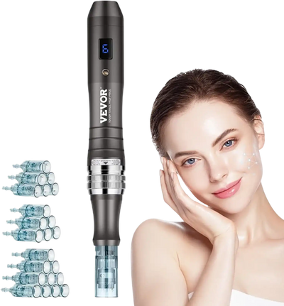 Vevor Microneedling Pen Professional Electric Derma Pen with 22 Disposable Cartridges New