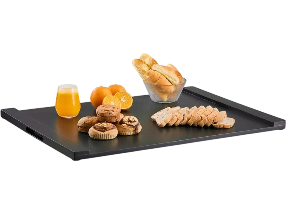VEVOR Noodle Board Stove Cover, Stove Top Covers for Gas Burners & Electric Stove, Pine Wood Cutting Board with Built-in Handles, RV Stovetop Cover/ Kitchen Sink Cover for Counter Space & Tray, Black