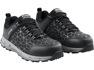 Vevor Work Shoes Steel Toe Safety Sneakers Men's US 9.5 Wide Black New