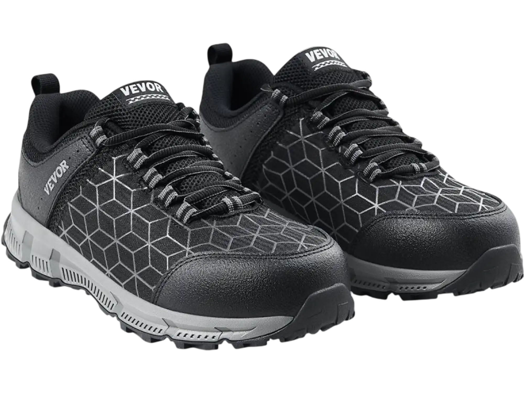 Vevor Work Shoes Steel Toe Safety Sneakers Black US 10.5 Wide New