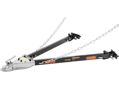 VEVOR Tow Bar, 5500 lbs Towing Capacity with Chains, Powder-Coating Alloy Steel Bumper-Mounted Universal Towing Bar, Coupler Fits 2-Inch Ball Hitch, 39.4-Inch Opening Width, for RV Car Trailer Truck