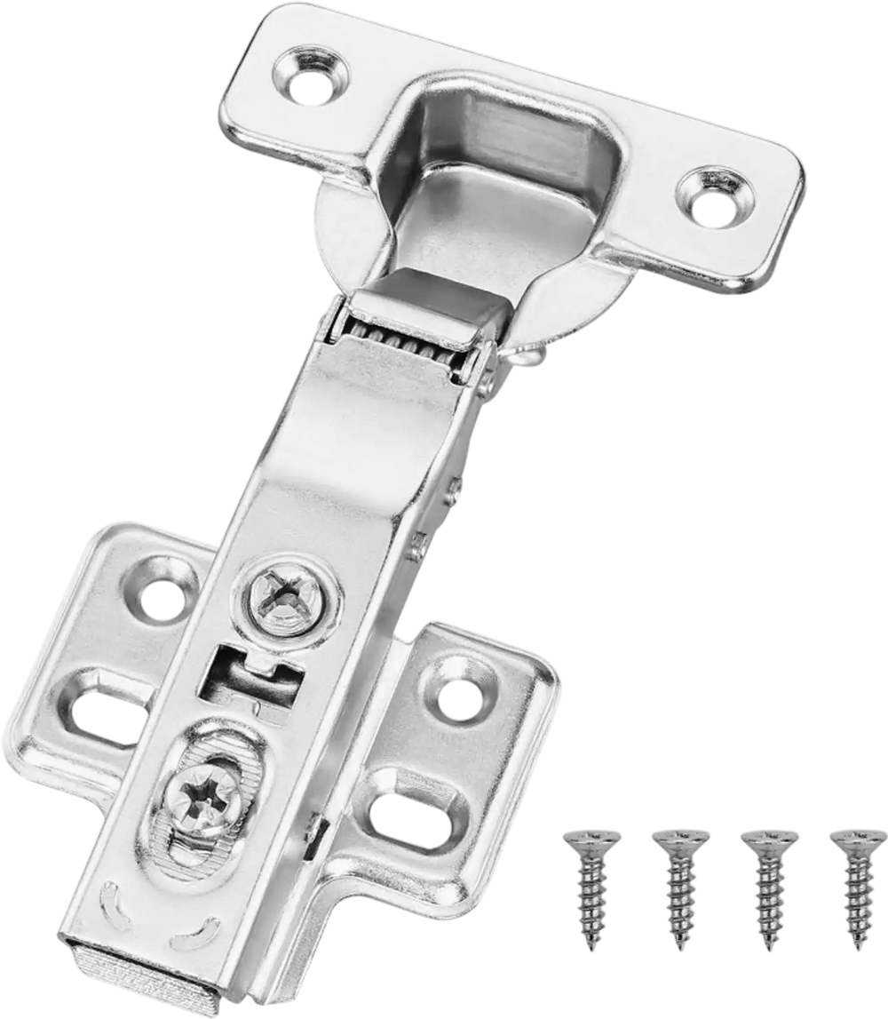 VEVOR Cabinet Hinges, 60 Packs Full Overlay Kitchen Cabinet Door Hinges, 100 Degree Opening Angel Soft Close Concealed Cupboard Hinges for Frameless Cabinet Type, with Mounting Screws