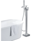 VEVOR Freestanding Bathtub Faucet, Floor Mount, Freestanding Tub Filler, Shower Mixer Taps, Two Water Modes, 360° Swivel Spout, for Bathing & Showering Pet Bathing Cleaning Drains Toilet Flushing