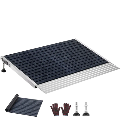Vevor Threshold Ramp Adjustable Height Aluminum Doorway Ramp 24 x 35.8