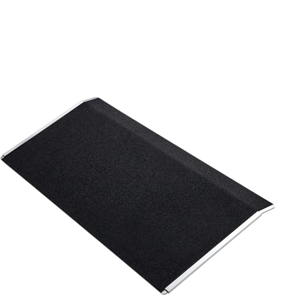 VEVOR Threshold Ramp for Doorways, 31.9 x 15.4 in, Platform Aluminum Wheelchair Ramp, Non-Slip Door Threshold Ramps, 400 lbs Load Capacity, for Home Steps, Curbs, Wheelchairs, Walkers, Scooter, Carts