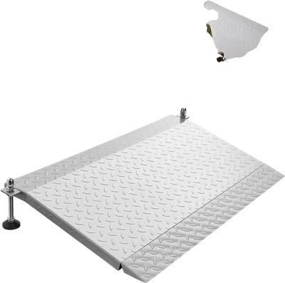 Vevor Threshold Ramp Adjustable Height Aluminum Doorway Wheelchair Ramp 42.5 x 23.2