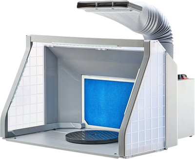 Vevor Airbrush Spray Booth 21 x 13 in. with Dual-Fans LED Lights Exhaust Extension Hose New