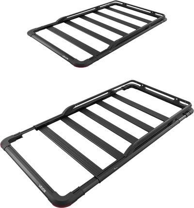 VEVOR Roof Rack Cargo Basket, 64 x 39 x 4.53 in, Heavy Duty Roof Top Carrier Basket with Extension, 200 lbs Capacity, All-Weather Car Top Luggage Holder, Universal Fit for SUVs Trucks Vehicles Pickups