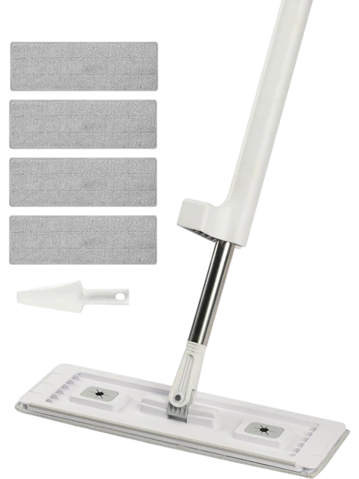 Vevor Flat Mop Self Wringing Microfiber Floor Mop with 4 Reusable Washable Pads New
