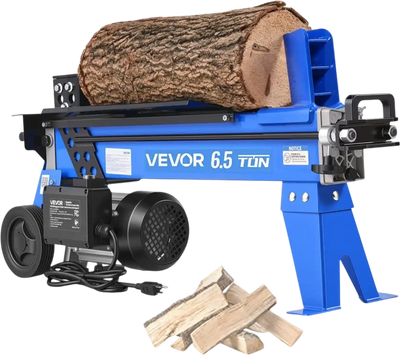 Vevor Electric Log Splitter 6.5-Ton 15A 1.98 HP Portable Firewood Splitting Machine New