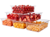 VEVOR 6-Pack Polycarbonate Food Pans, Full Size, 6" Deep, Clear, Prep Table for Restaurants, Buffets, Salad Bars, Commercial Food Storage Containers, Dishwasher Compatible, Stackable, Scale Markings
