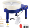 VEVOR Pottery Wheel, 14 in Ceramic Wheel Forming Machine, 60-300 RPM Adjustable Speed with Foot Pedal Control, Detachable Basin, Adjustable Lift Leg, Complete Accessories for Home Pottery, DIY, Blue