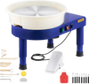 VEVOR Pottery Wheel, 14 in Ceramic Wheel Forming Machine, 60-300 RPM Speed Adjustable Foot Pedal, Adjustable Lift Leg, Detachable Basin, Complete Tool Accessory Kit for Work Art Craft DIY, Blue