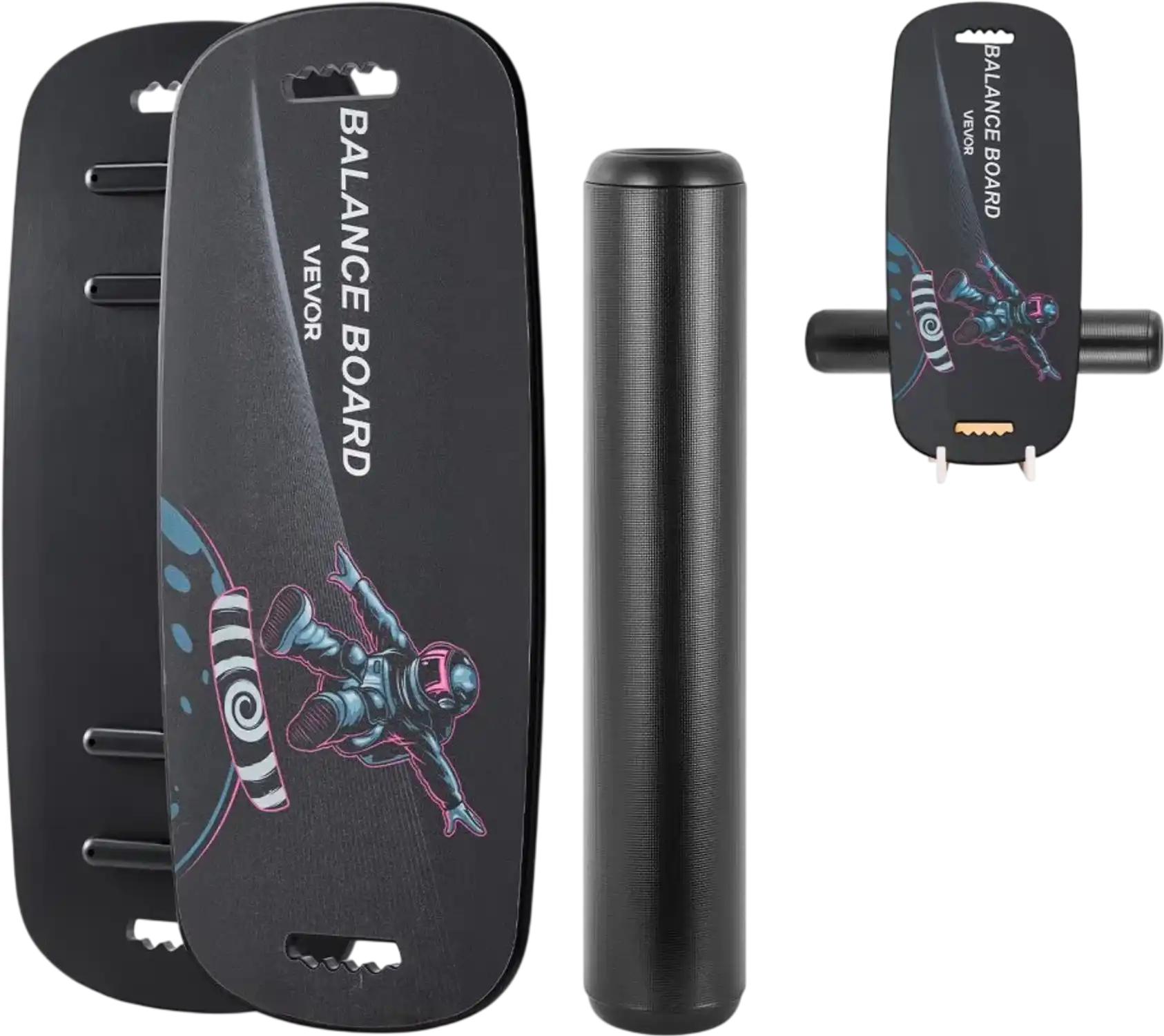 Vevor Balance Board 2-in-1 Wobble Trainer with Roller and Magnetic Stoppers New