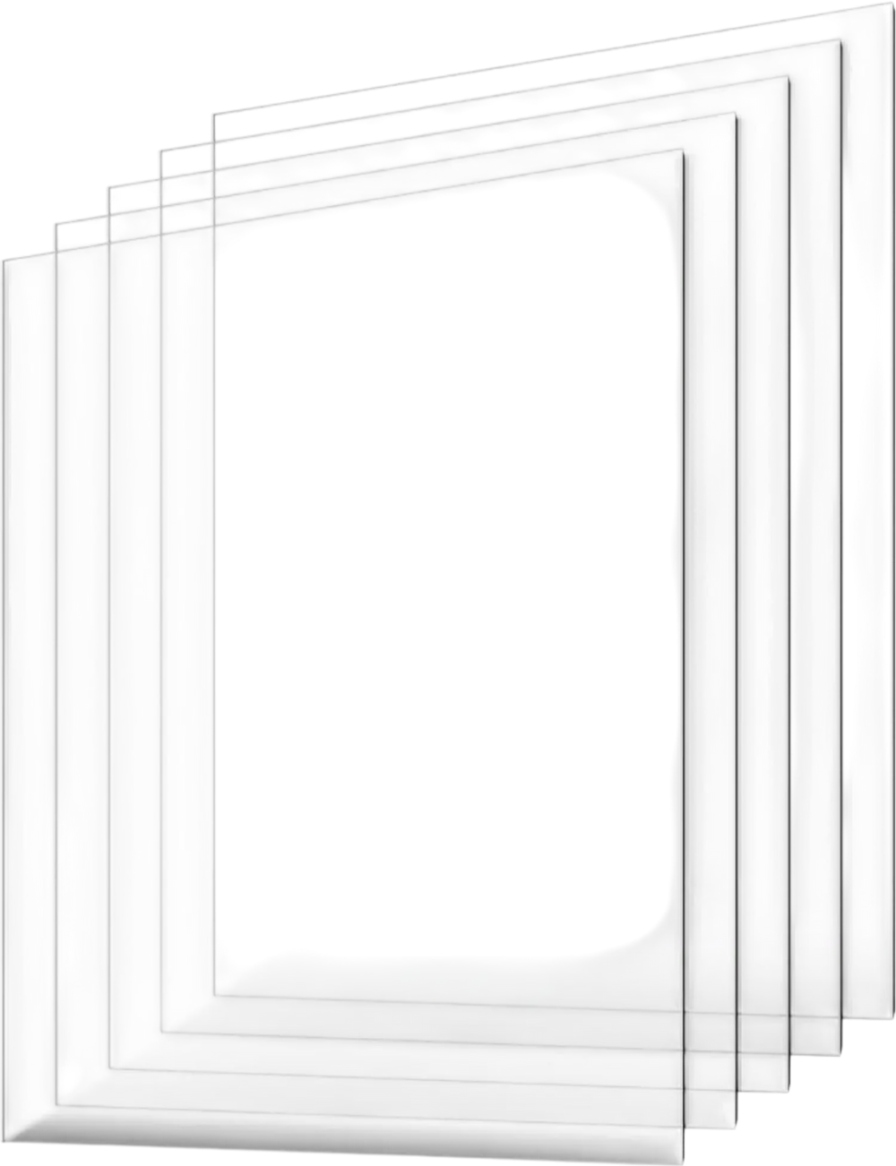 VEVOR PET/Plexiglass Sheets, 5-Pack Plastic Sheet, 24 x 36 Inch 0.04 Inch Thick Transparent Clear Flexible Plastic Panels for Craft, Replacement Picture Frame Glass, DIY Display Project, Easy to Cut