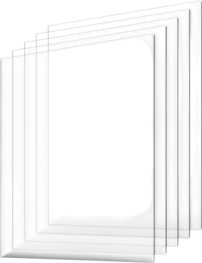 VEVOR PET/Plexiglass Sheets, 5-Pack Plastic Sheet, 24 x 36 Inch 0.04 Inch Thick Transparent Clear Flexible Plastic Panels for Craft, Replacement Picture Frame Glass, DIY Display Project, Easy to Cut
