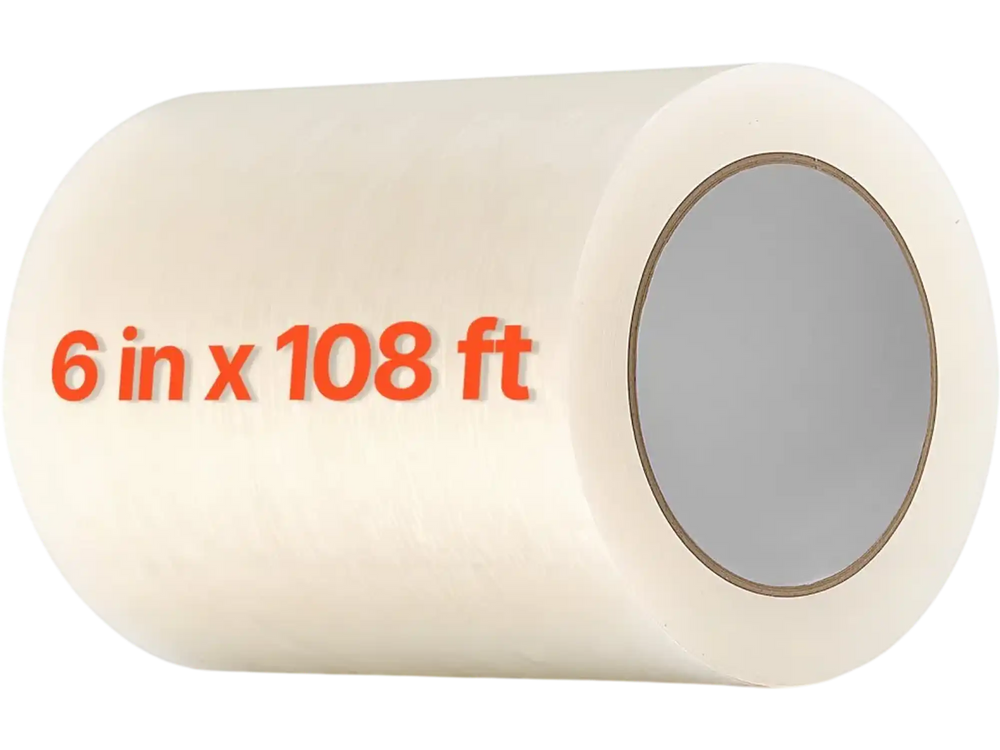 VEVOR Greenhouse Repair Tape 6 in x 108 ft 6.3 Mil Clear Polyethylene Patch, for Plastic Sheeting & Tent Seaming Sealing, Waterproof & Sun-Resistant, Heavy Duty Greenhouse Sheeting Coverings Film Tape
